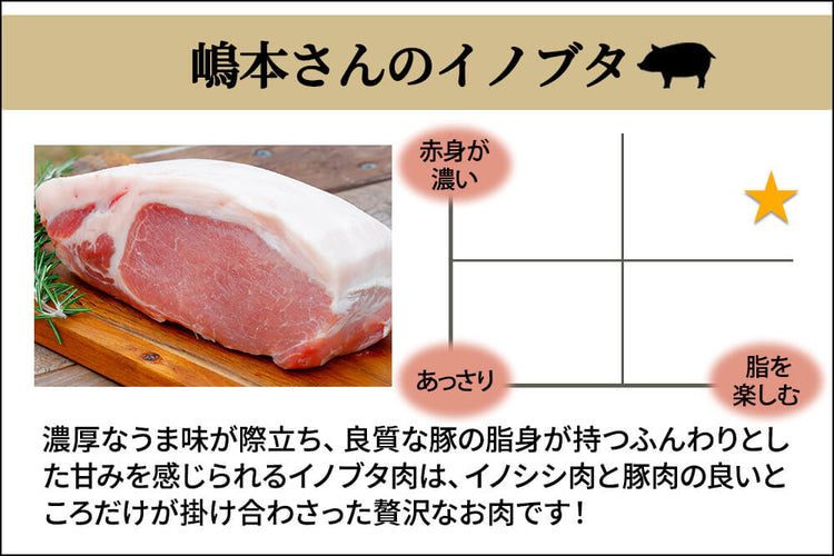 商品番号：416｜【塊肉】兵庫県・嶋本さんの「イノブタ　もも肉」ブロック（500g）の商品画像2