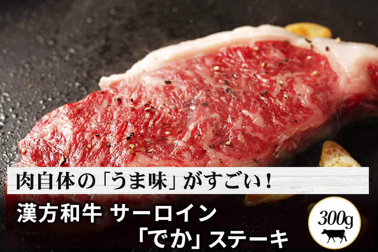 【でかステーキ】<br>「漢方和牛　サーロイン肉」ステーキ（300g）の商品画像