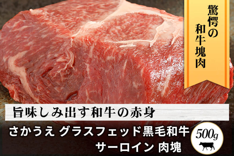 【新春セール】さかうえの<br>「グラスフェッド和牛　サーロイン肉」 ブロック（500g）の商品画像