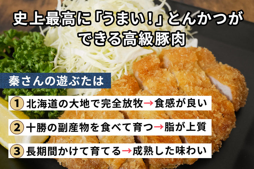 商品番号：896｜【フードロスセール】北海道・秦さんの「遊ぶた(あそぶた)　バラ肉」スライス（300g）の商品画像3