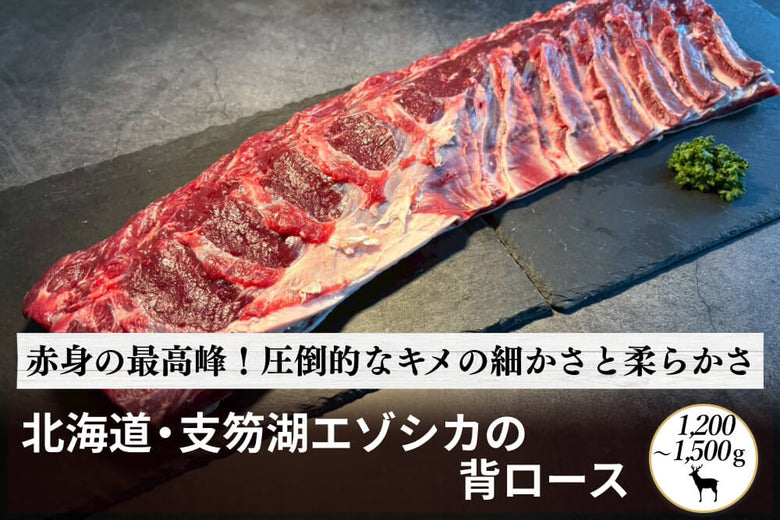 【塊肉】北海道・支笏湖の<br>エゾシカの「背ロース」（1,200～1,500g）の商品画像