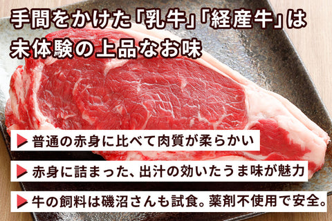 商品番号：137｜【フードロスセール】東京都・磯沼さんの「牛（ジャージー牛）　もも肉」焼肉用スライス（300g）の商品画像3