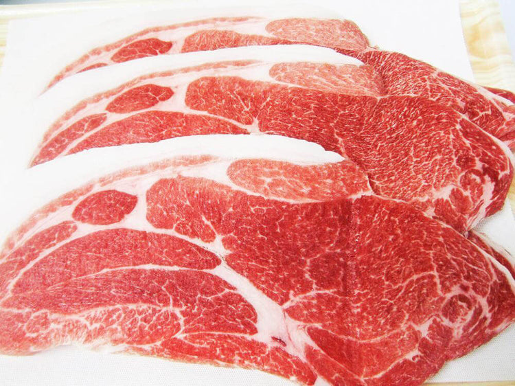 商品番号：772｜【ぼたん鍋用】和歌山県・湯川さんの「紀州イノシシ　肩ロース肉」スライス（300g）の商品画像2