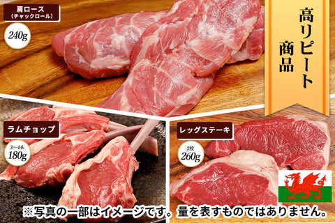 商品番号：754｜【ステーキお試しセット】「ウェルシュラム肉」セット（約680g）の商品画像1